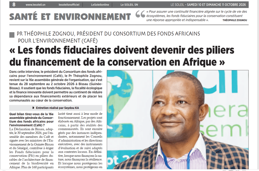 CAFÉ President Calls for CTFs to Become Pillars of Conservation Finance in Africa